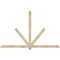 Ekena Millwork Kennewick Rough Sawn Timber Gable Bracket, Douglas Fir, 96"W x 60"H x 2"D x 4"F, 15/12 Pitch GBW096X60X0204KEN00RDF - alternate 1
